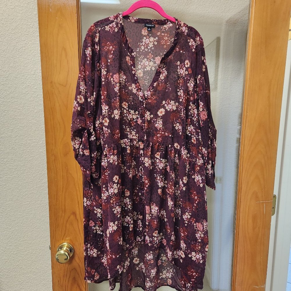 Torrid Tunic Sheer Fall Top